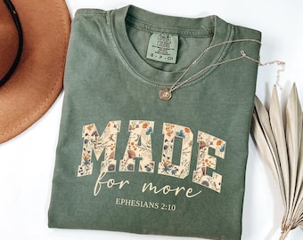 Camiseta con versículo bíblico en colores cómodos: camiseta cristiana para mujer