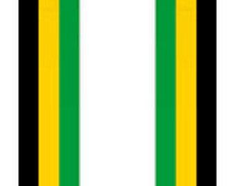 Jamaican Flag Graduation Sash/Stole/Scarf