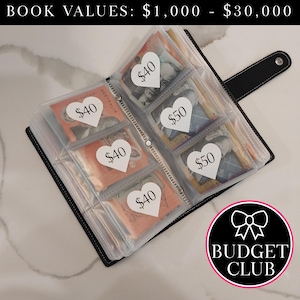 Savings Book | Choose From 1,000 to 30,000 Dollar Savings Amounts | 96 Envelopes | Various Colors | Cash Stuffing | Saving Challenge