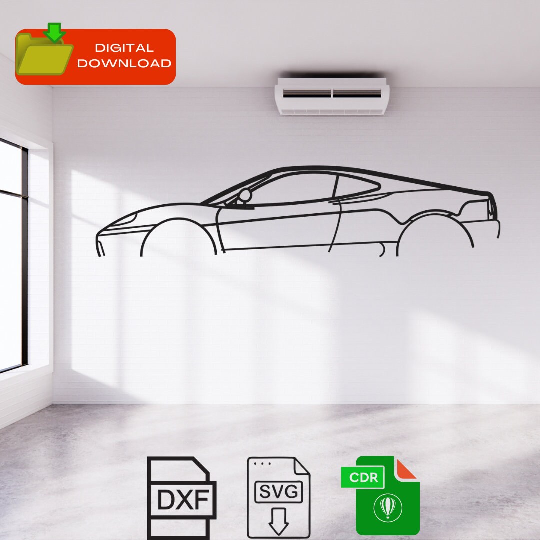 Plasma Sticker 360 Modena Vector File Laser Cut, Plasma, Wall Art, Sticker, Keychains ...
