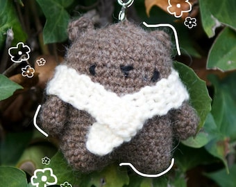 Cute Bear Keychain Plush | Amigurumi | Cute Gift | Plushie | Bag Accessory | Handmade | Stuffed Animal