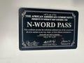 N-word pass novelty