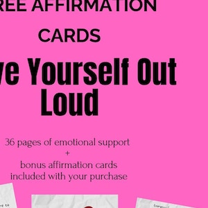 Self-Love Workbook PDF - 36 Seiten emotionale Unterstützung + Bonus Affirmationskarten