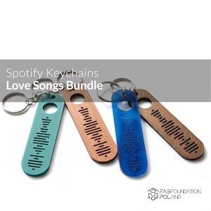 Spotify Love Songs Keychain Bundle | Valentine's Day Gift, 3D Print Files (STL)