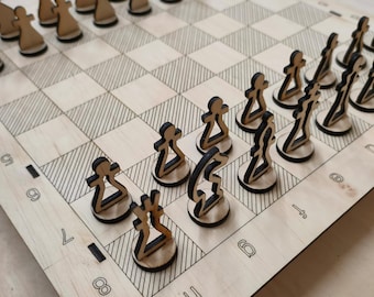 Digital Laser Cut Chess Set – Ultimate DIY Woodworking & CNC Craft Files