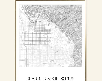 Salt Lake County UT Map - Etsy