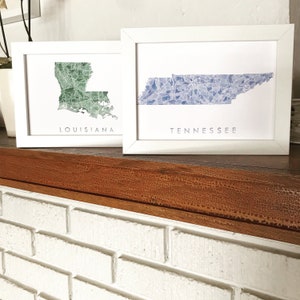 TENNESSEE Watercolor State MAP Art Print Custom Mark Your Town City Home Family Wedding Gift Anniversary Moving Realtor image 8