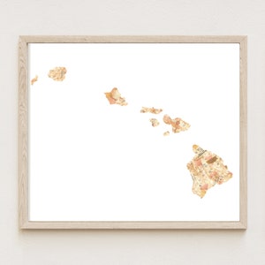 HAWA État carte tissu urbain aquarelle Texture peinture USA (impression d'art) carte murale remise des diplômes anniversaire de mariage agent immobilier cadeau