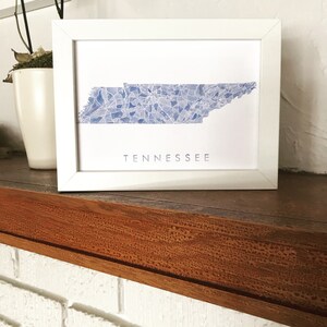 TENNESSEE Watercolor State MAP Art Print Custom Mark Your Town City Home Family Wedding Gift Anniversary Moving Realtor image 7