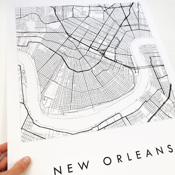 New Orleans Map Print,Louisiana,City Map Art,DIGITAL DOWNLOAD Home