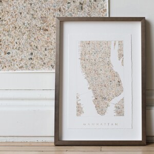 MANHATTAN Landkarte Urban Stoff Aquarell Strukturbild New York City Map (Kunstdruck) Hochzeitstag Scad Graduierung Makler Geschenk Rock