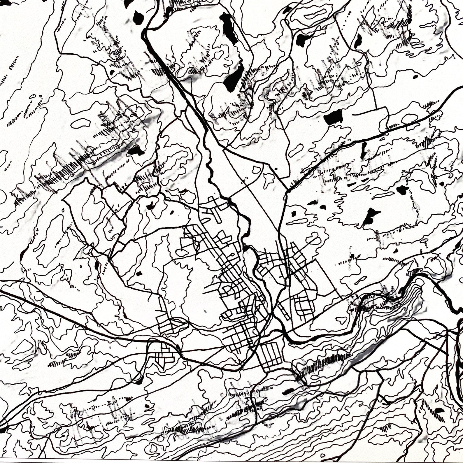 POCONOS Mountains Hand Drawn Map Street Map Pennsylvania | Etsy
