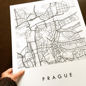 PRAGUE Map Hand Drawn Street Map CZECH REPUBLIC City Map - Etsy