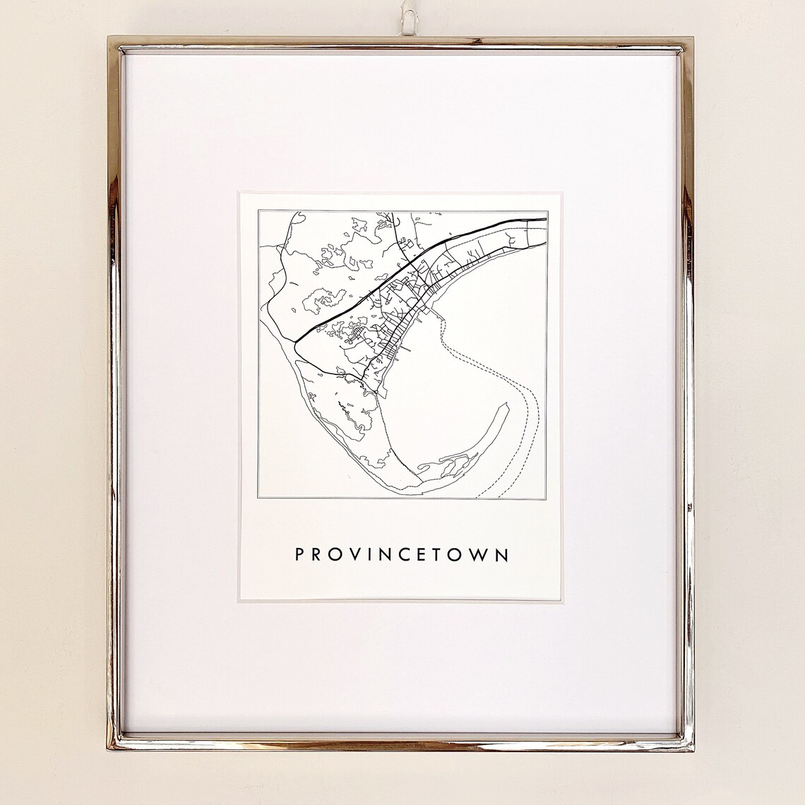 PROVINCETOWN Massachusetts Map Street Map Drawing Black and | Etsy