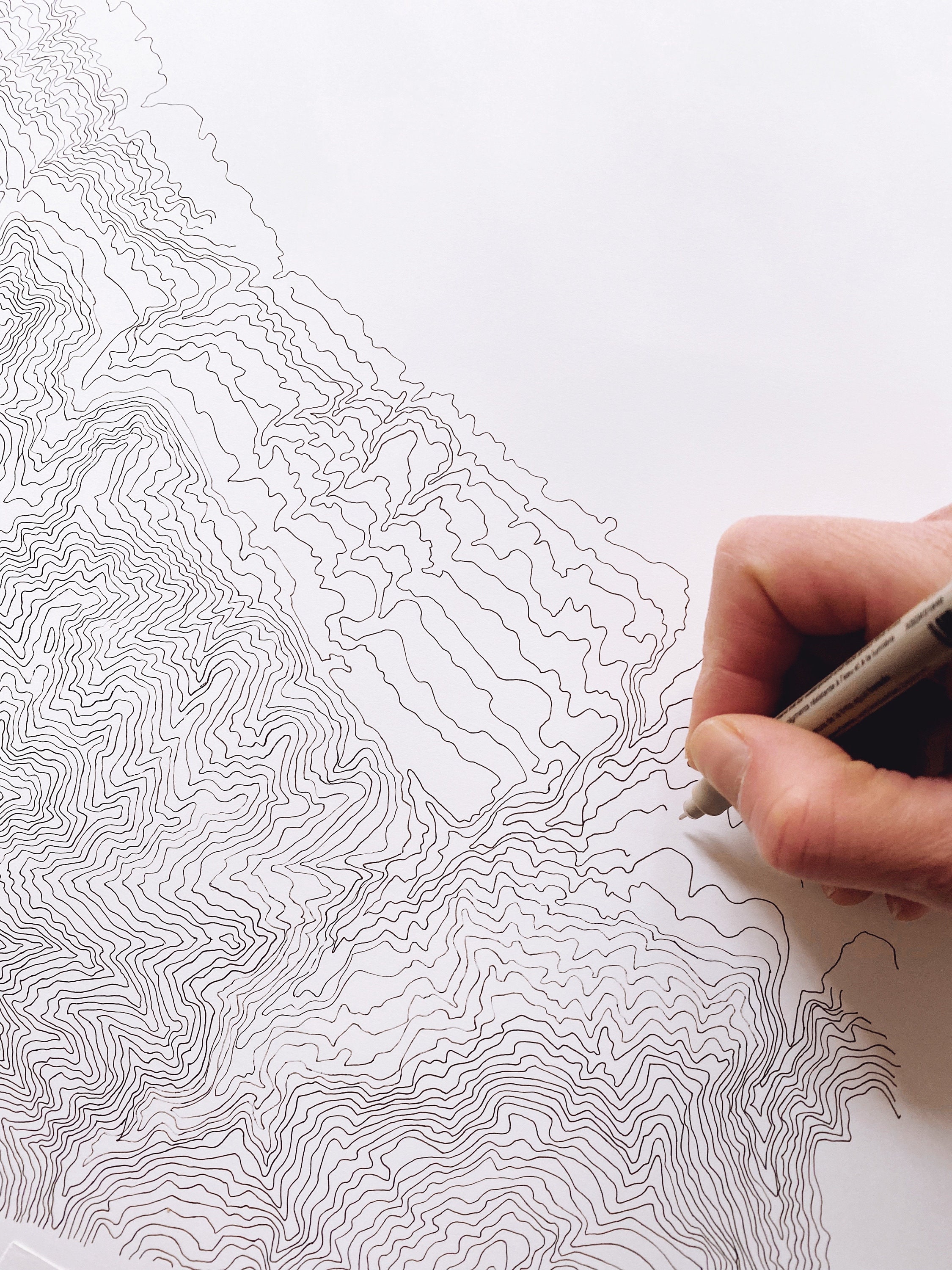 BOUNTIFUL Hand Drawn Map Topographical City Map Utah Drawing Black and ...