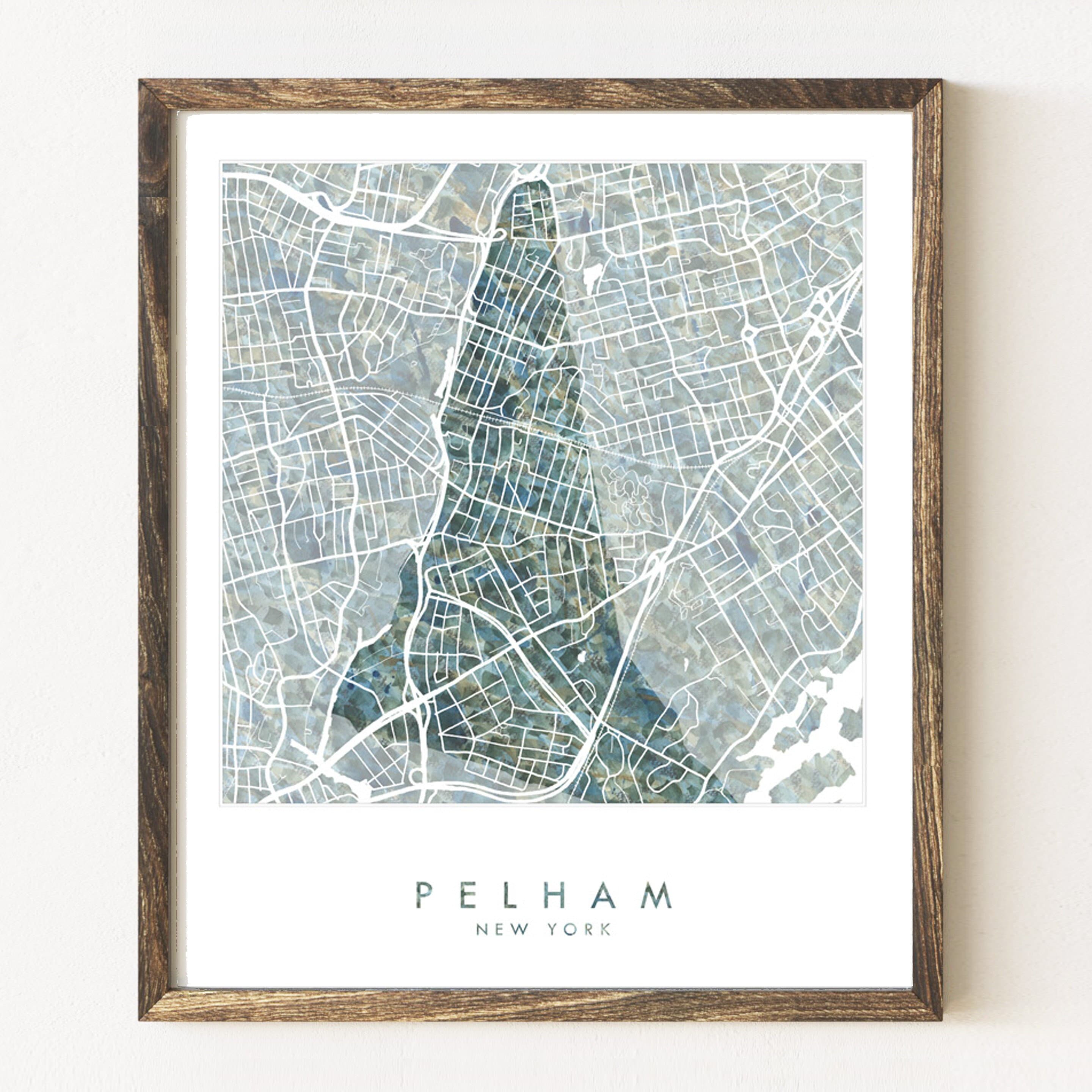 Marsh Rd Pelham Map PELHAM Map Urban Fabric Watercolor Texture Painting NEW YORK Pelham ...