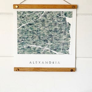 ALEXANDRIA stratenplan VIRGINIA City Lines Map (Art Print) reizen verplaatsen makelaar huwelijkscadeau Potomac Washington DC