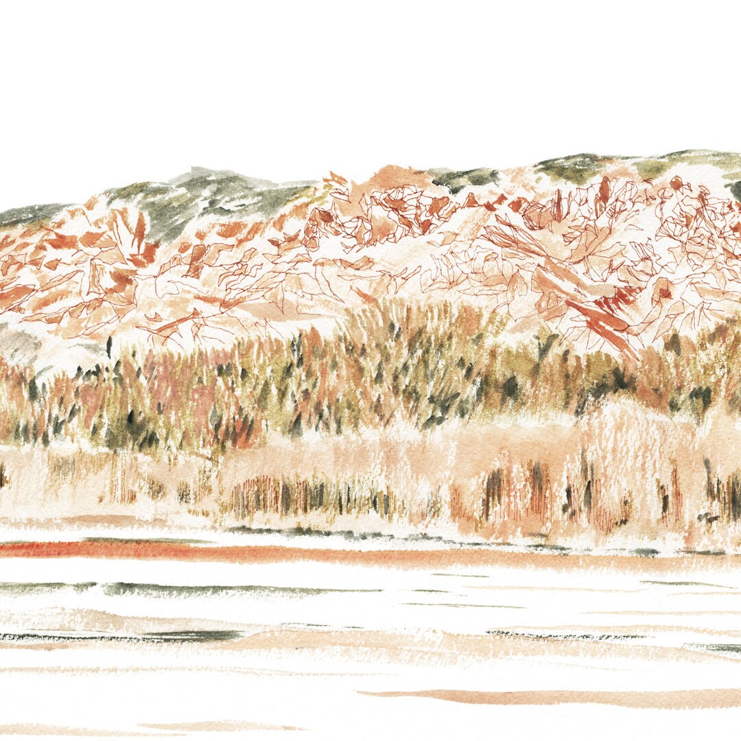 Sandia MOUNTAINS New Mexico Abstract Painting (art Print) Wall Art ...