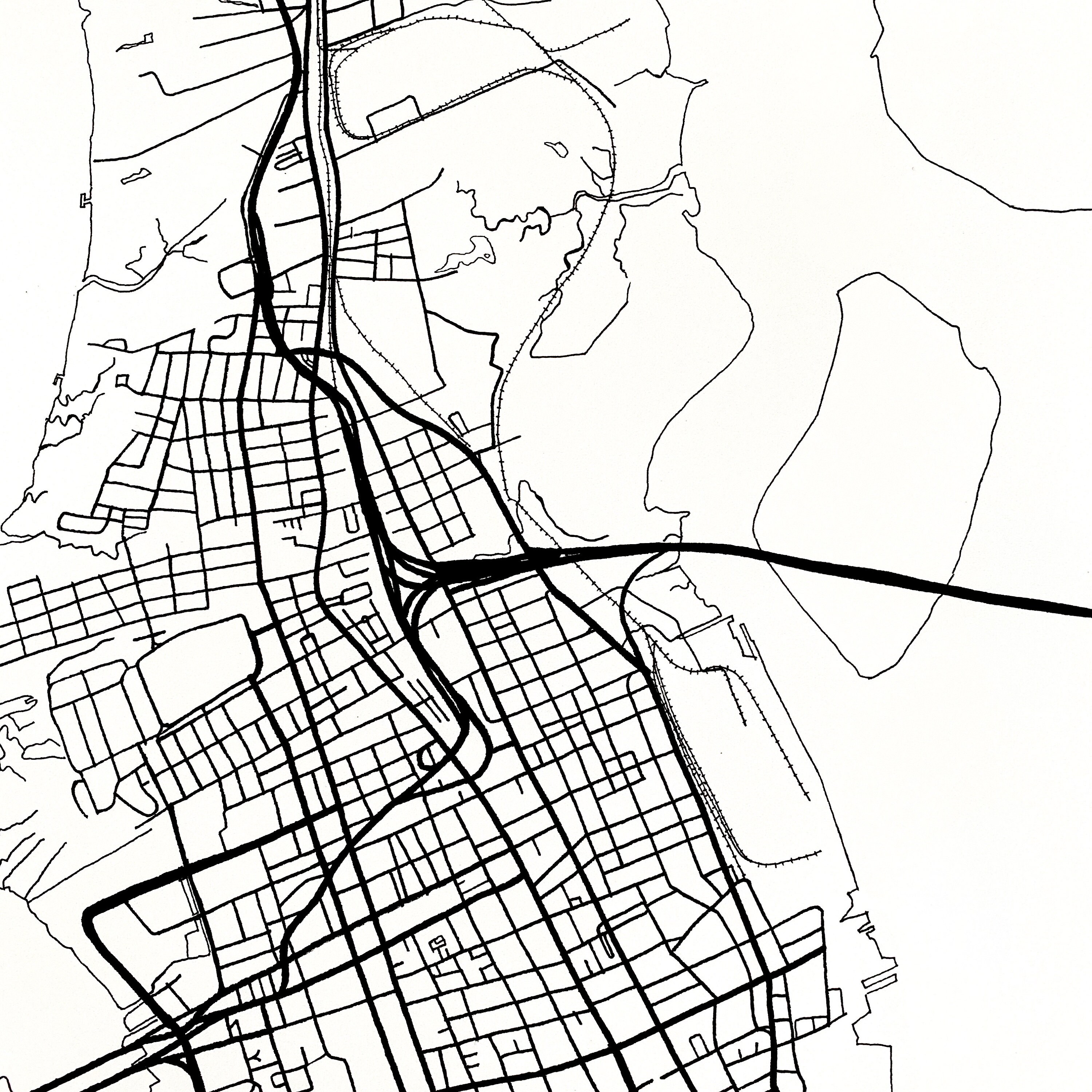 CHARLESTON Map Street Map South Carolina City Map Drawing | Etsy
