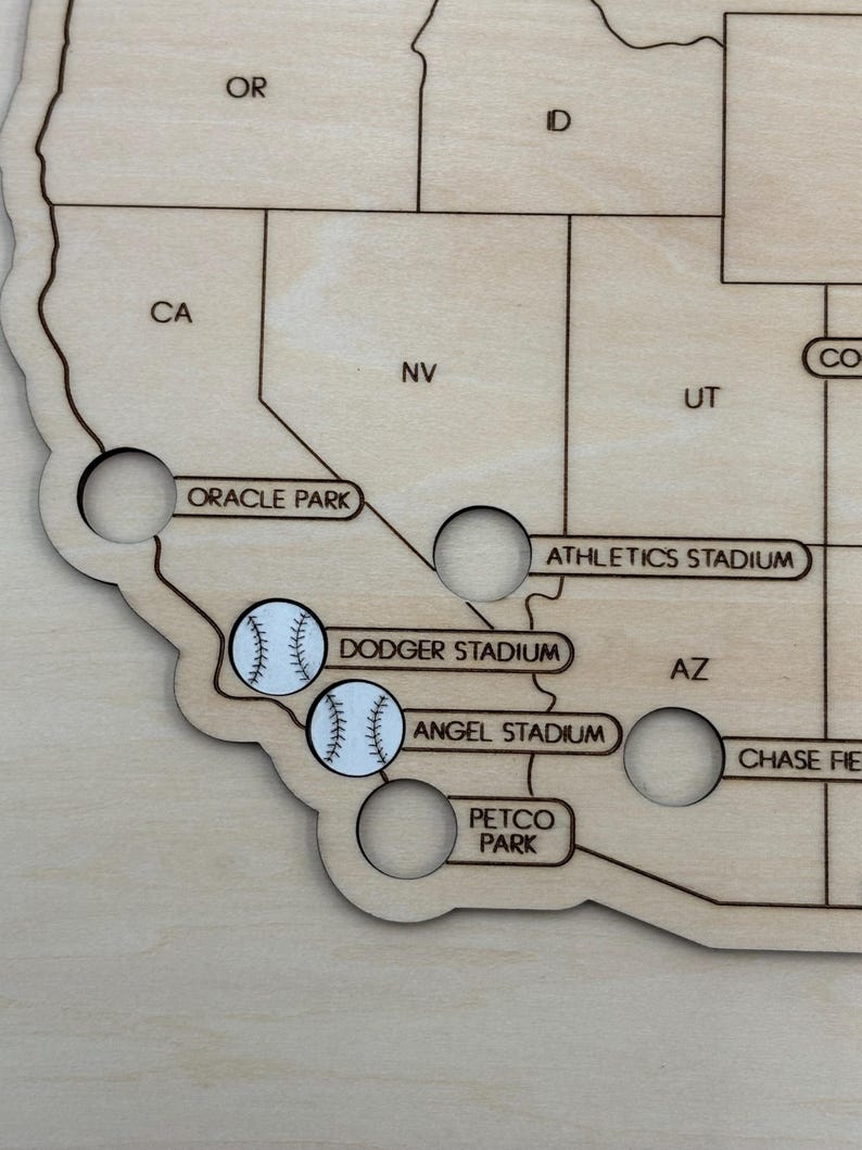 Baseball Stadium Tracker Map – Ballpark Checklist (includes Future ...