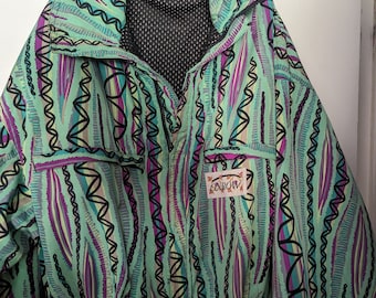 Veste Vintage Oxbow Multicolore Taille L - Occasion En Très Bon état, Style Parka Coton
