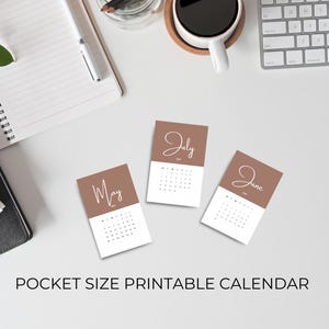 2024 Mini Calendar, 2025 Calendar Mini Printable Calendar Template ...