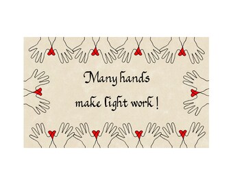 Many Hand Light Work Etsy