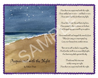 5x7 Blank Cards/Matted Prints - "Acquainted with the Night"