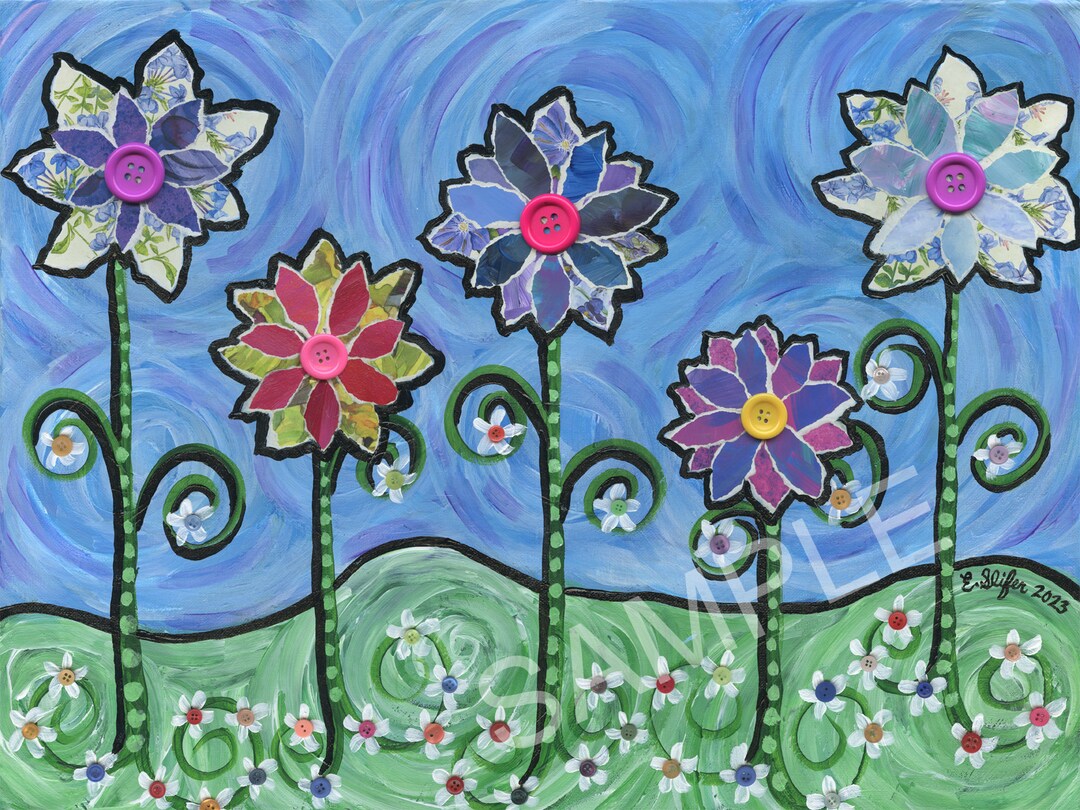 5x7 Blank Cards/matted Prints - "cute as a Button" (version 1) - Etsy