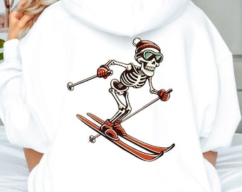 Sudadera de esquí Sudadera de esqueleto Sudadera de esquí Sudadera de esqueleto Sudadera de esquí Regalo para amantes del esquí Sudadera con capucha de invierno Sudadera con capucha de esqueleto Sudadera con capucha de esquí