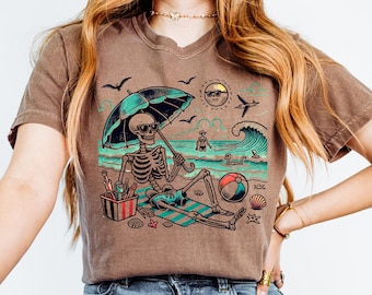 Komfort Farben Sommer Shirt Surfer Shirt Surfer Geschenk Sommerferien Shirt Strand Urlaub Shirt Strand Vibes Strand Mädchen Shirt Küsten Mädchen