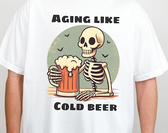 Skelett Bier T-Shirt: Lustiges Trinker Geschenk