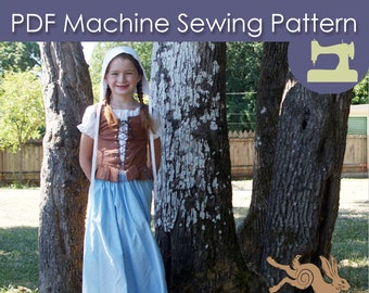 Medieval dress pattern pdf, Chemise pattern pdf, Girls bodice pattern, fairy dress pattern, chemise sewing pattern, bodice sewing pattern