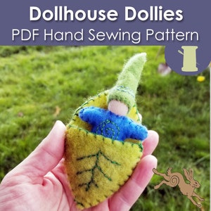 Tiny doll sewing pattern, Mini waldorf doll pattern, Miniature doll pattern, Mini doll pattern, Stocking stuffer toy for kids, sewing gift