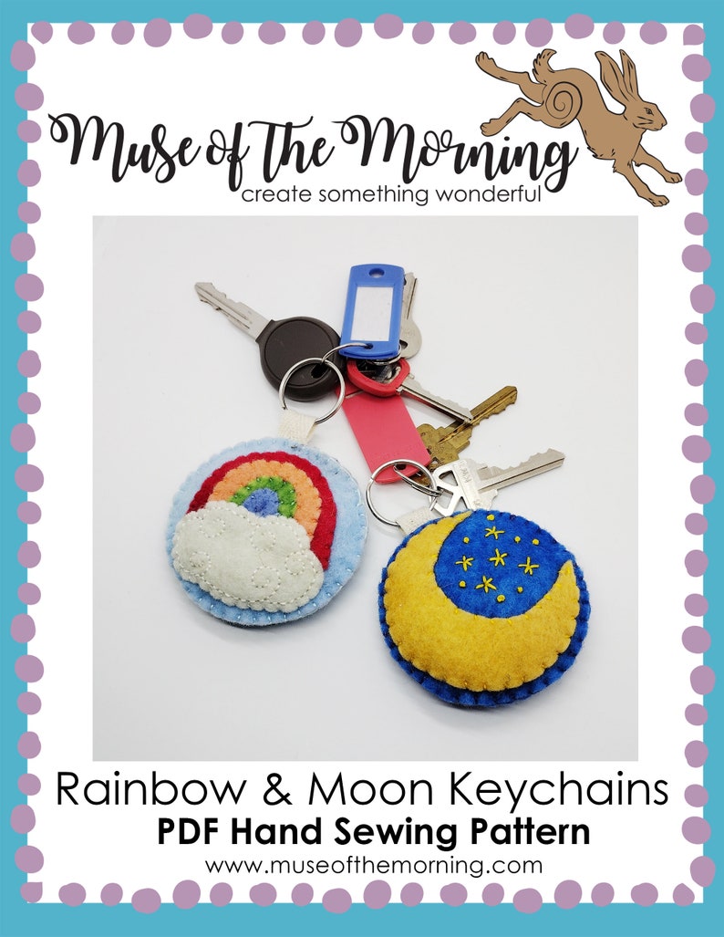 Moon and Star Keychain, Hand Sewing Patterns, felt keychain pattern, Sewing gift ideas, Keychain gift for mom, Keychain gift for him, best image 3