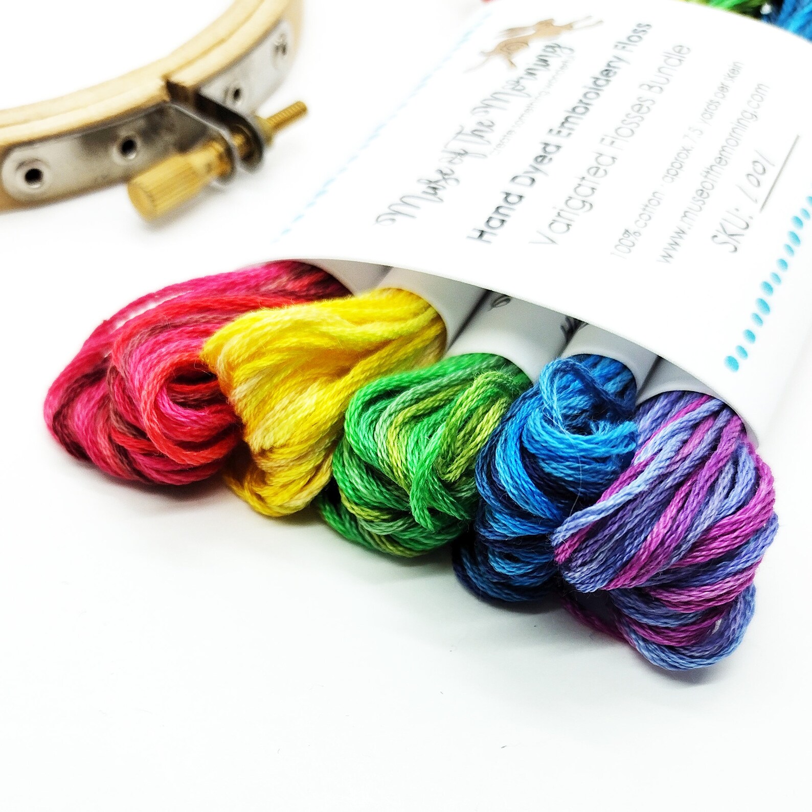 Embroidery Floss Palette Rainbow Embroidery Floss Hand Dyed Etsy