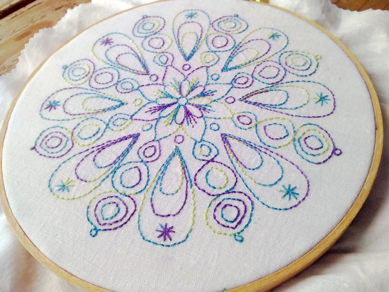 flower hand embroidery PDF Embroidery Design Stitching Bliss Celestial
