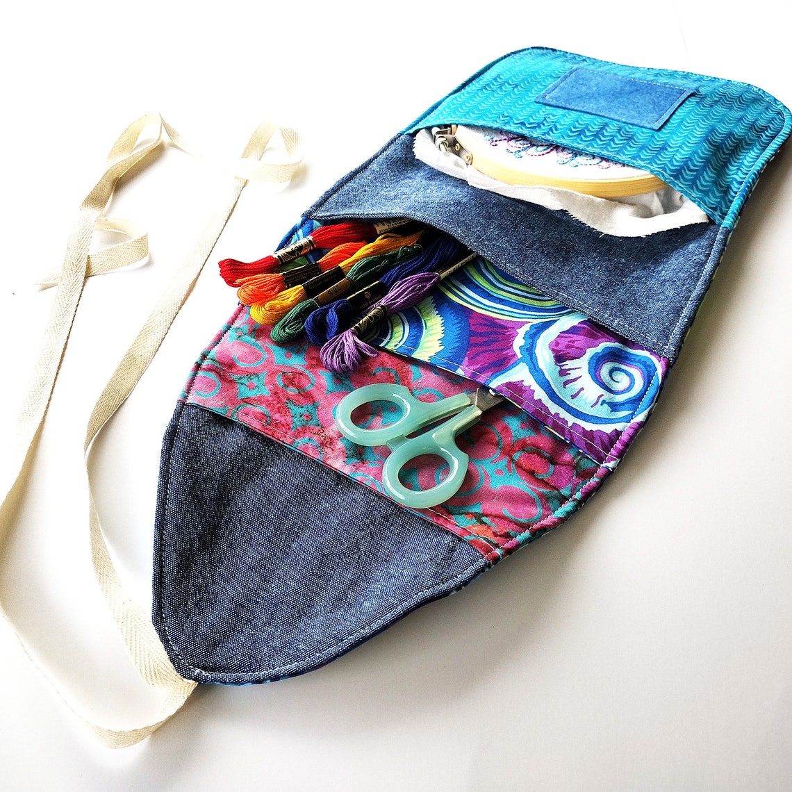 Sewing Kit PDF Pattern Embroidery Bag Pattern Project Bag Etsy