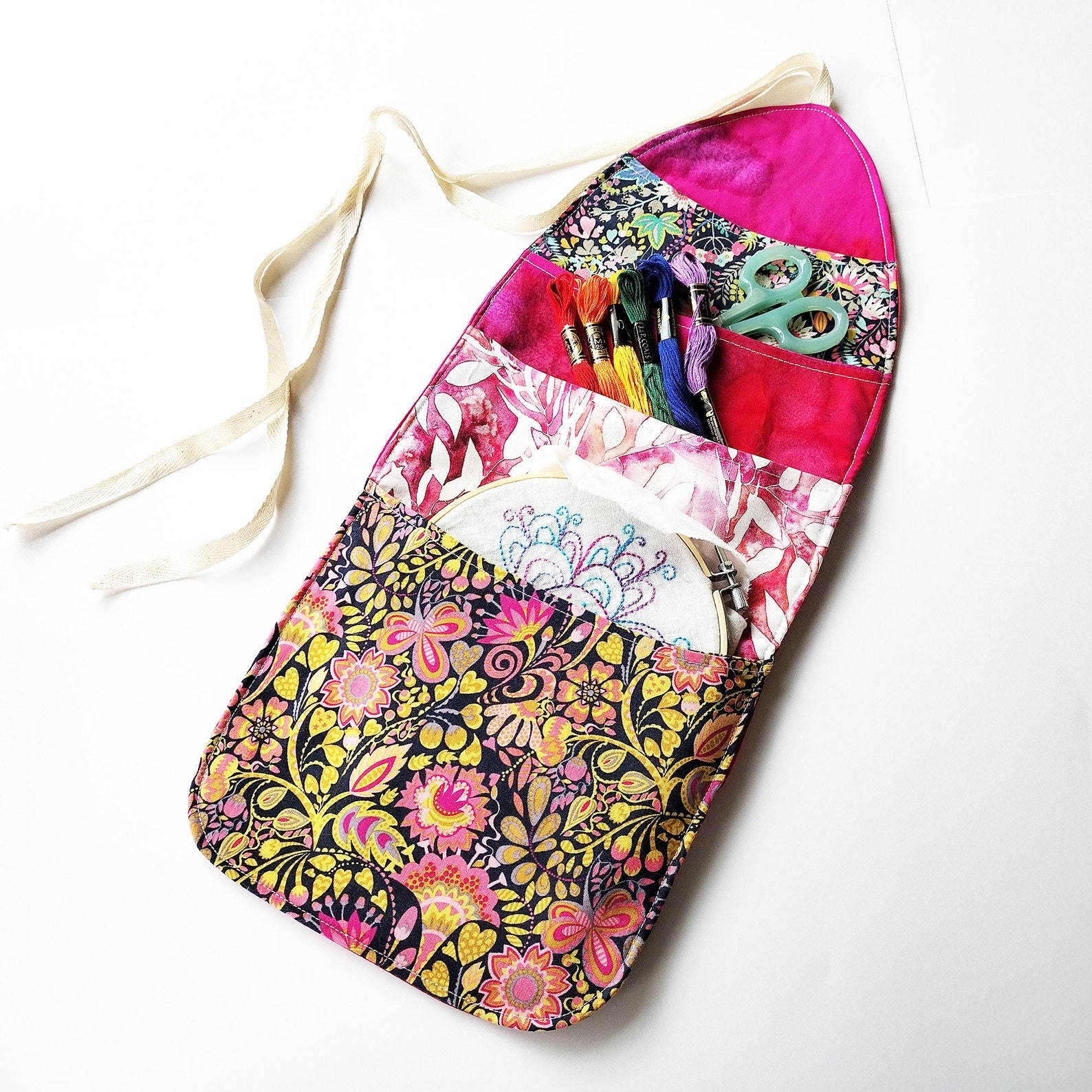 Sewing Kit PDF Pattern Embroidery Bag Pattern Project Bag Etsy