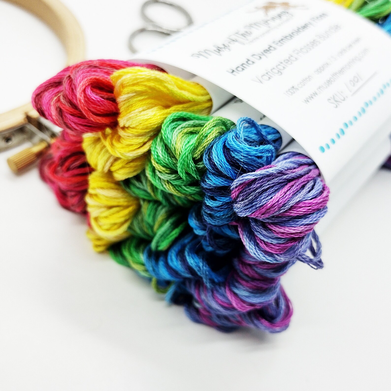 Embroidery Floss Palette Rainbow Embroidery Floss Hand Dyed Etsy