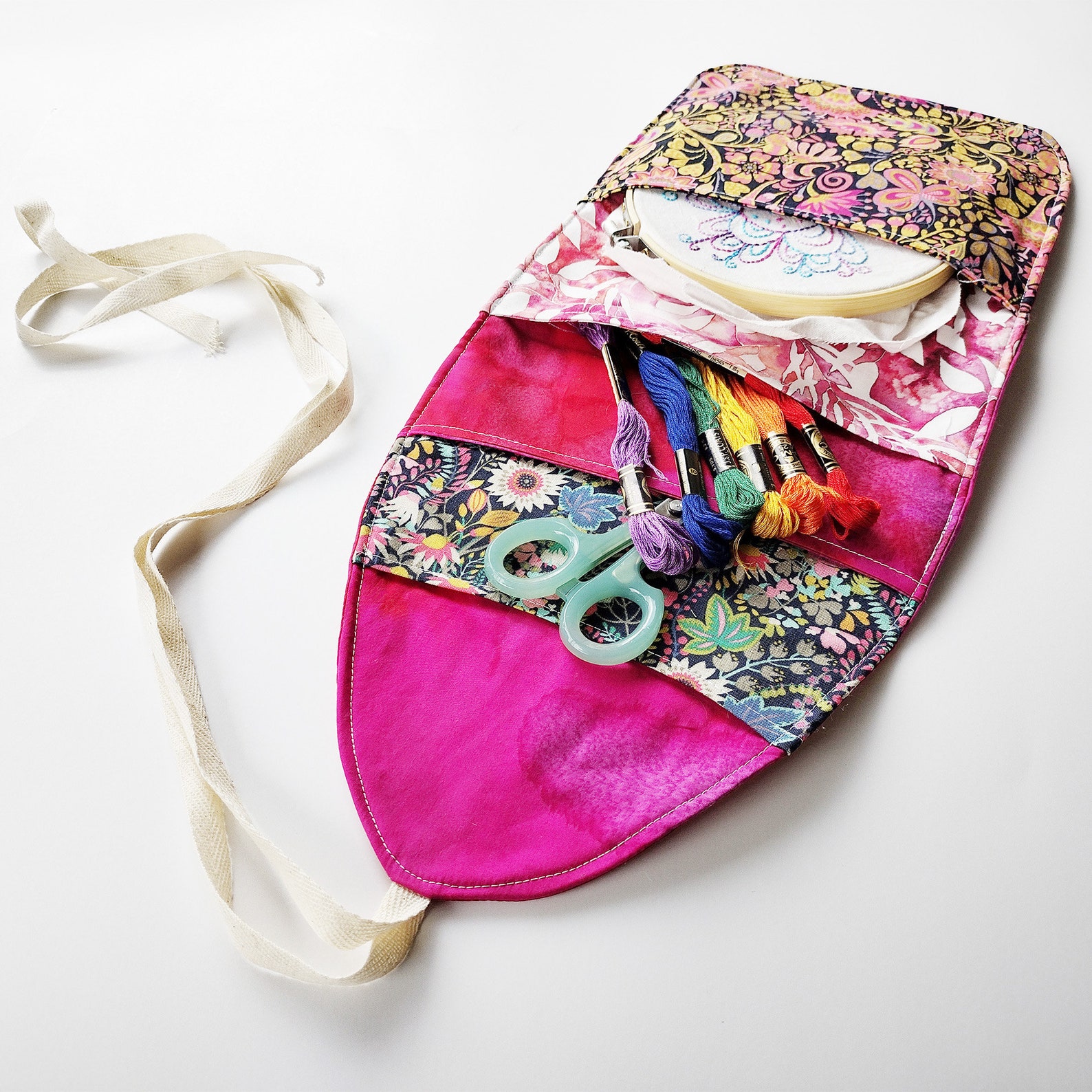 Sewing Kit PDF Pattern Embroidery Bag Pattern Project Bag Etsy