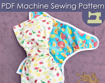 Cloth diaper sewing pattern, One size cloth diaper, Cloth nappy pattern, Mini diapers, Diaper cover pattern for girls, PUL diaper cover,