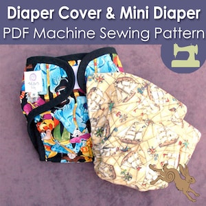 Cloth diaper sewing pattern, Cloth diaper cover pattern, Cloth nappy pattern, Reusable diaper cover, Diaper cover pattern for girls, diaper