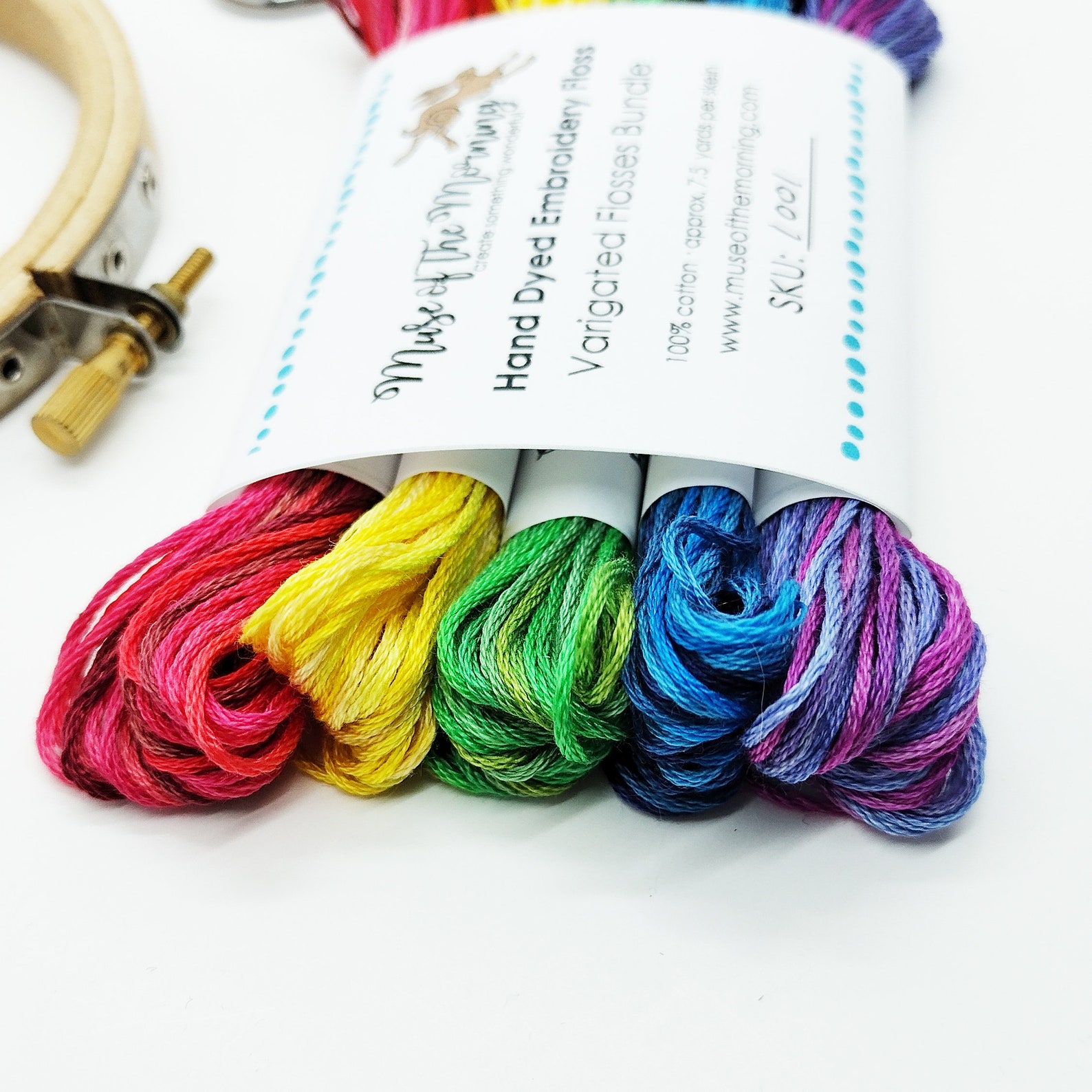Embroidery Floss Palette Rainbow Embroidery Floss Hand Dyed Etsy