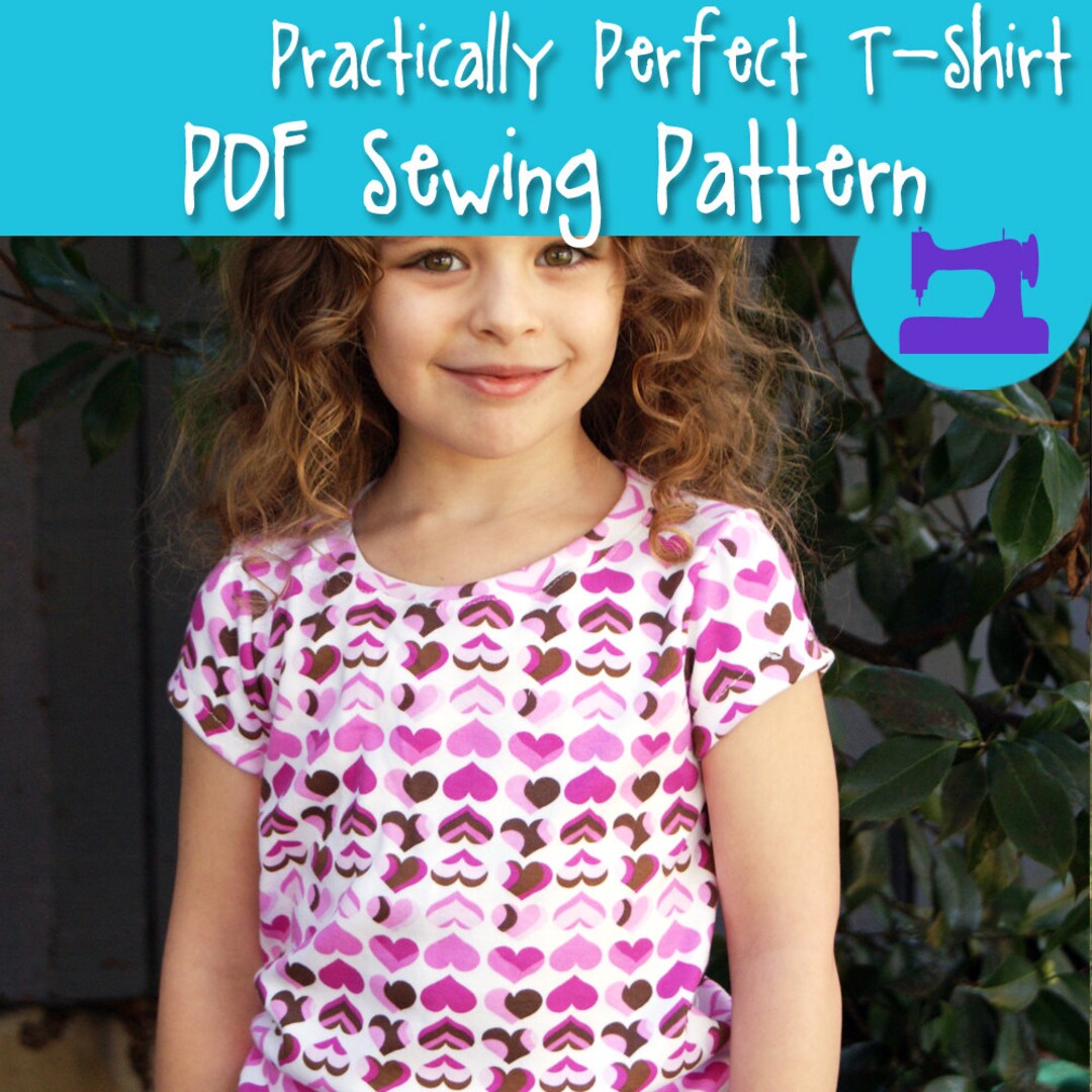 Girls Tshirt Pattern Tee Shirt Sewing Pattern Toddler Tshirt Etsy