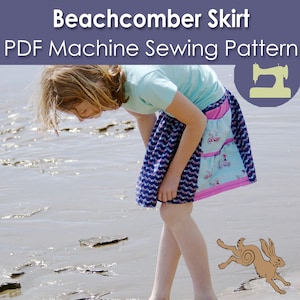 Skirt with pockets knee length, Tween skirt pattern, Sewing skirt pattern, Sewing gift pattern, Sewing gifts for girls, birthday skirt, pdf