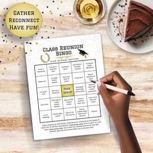 Klassentreffen-Bingo-Spiel, Icebreaker zum Ausdrucken (Digitaler Download)
