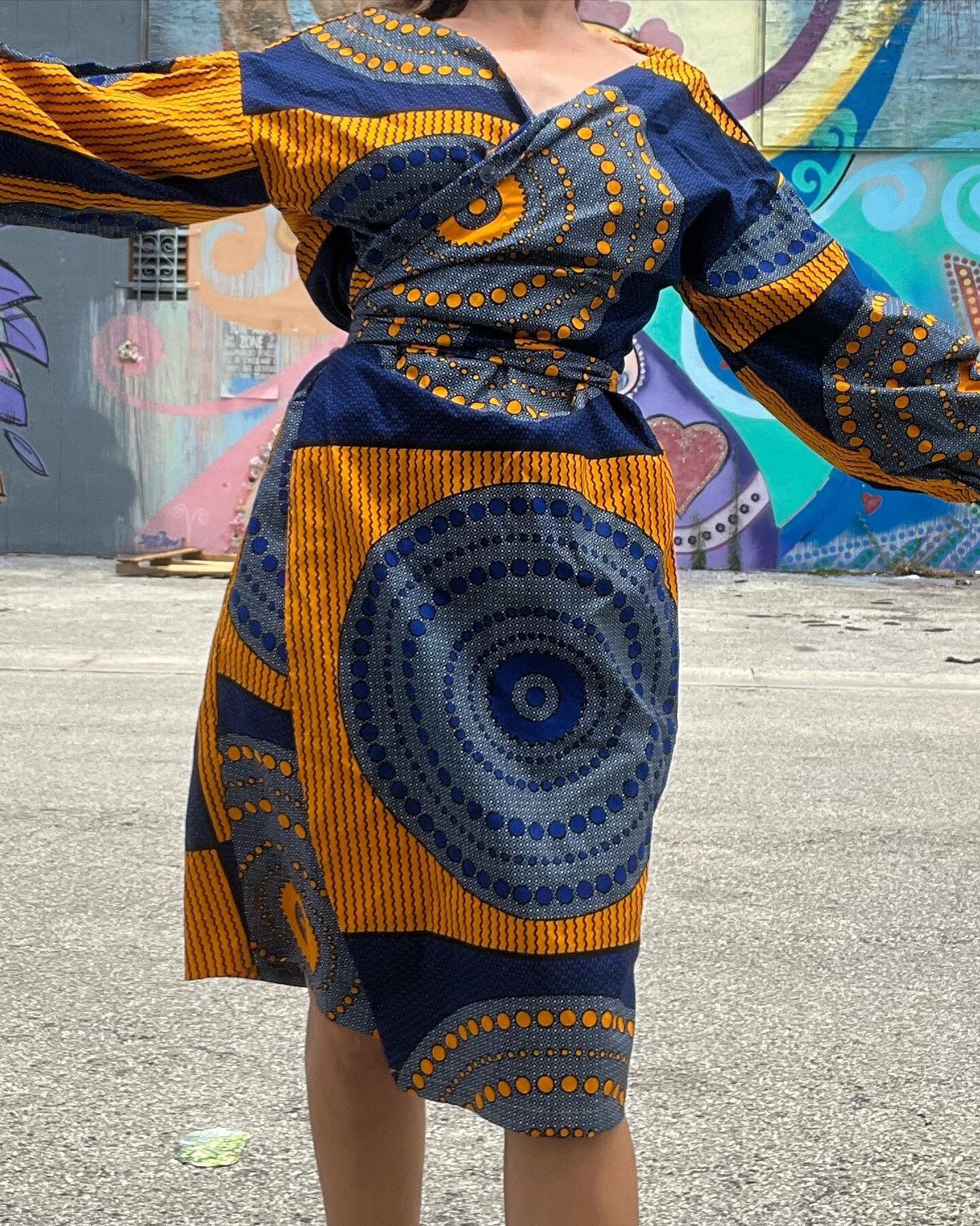 Diyanu Diyanu Cyrah African Dress Wrap Slip Long Sleeve - Etsy