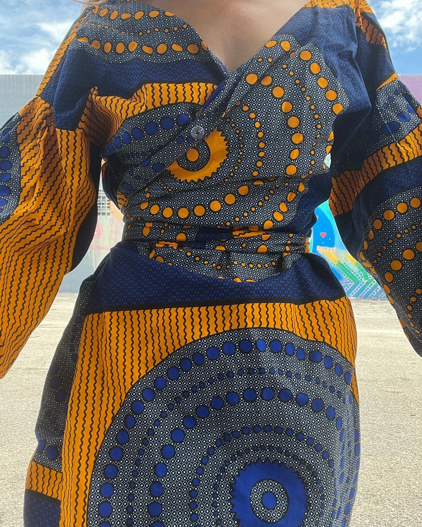 Diyanu Diyanu Cyrah African Dress Wrap Slip Long Sleeve - Etsy