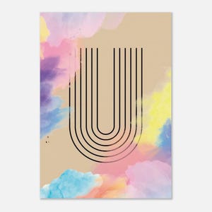 Poster Abstract Colour Harmony - Arte murale astratta moderna con sfumature e linee, poster A3, A4